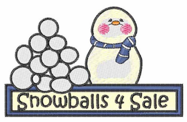 Picture of Snowballs 4 Sale Machine Embroidery Design