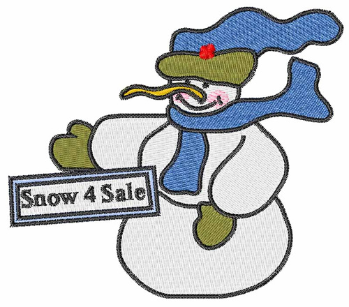 Snow 4 Sale Machine Embroidery Design