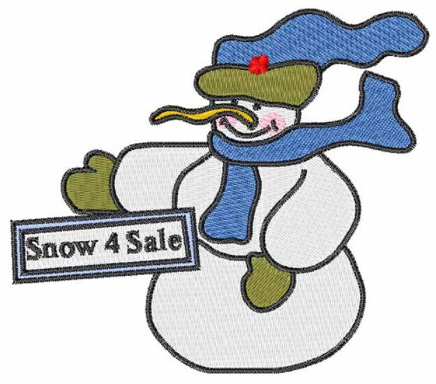 Picture of Snow 4 Sale Machine Embroidery Design