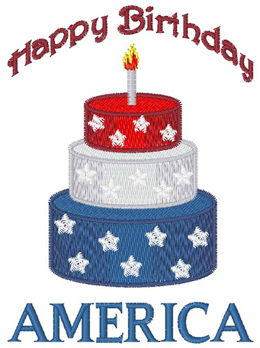 American Birthday Machine Embroidery Design