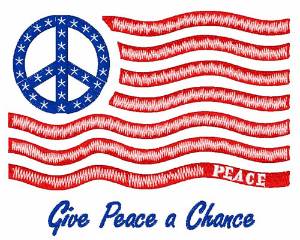 Picture of Give Peace A Chance Machine Embroidery Design