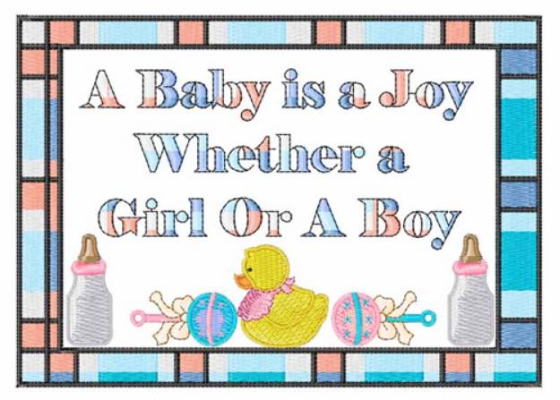 Picture of Baby Is A Joy Machine Embroidery Design