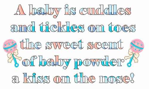 Baby Is Cuddles Machine Embroidery Design