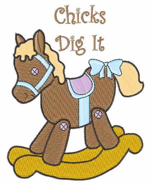 Picture of Chicks Dig It Machine Embroidery Design