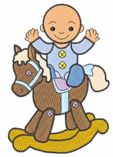 Picture of Baby On Horse Machine Embroidery Design