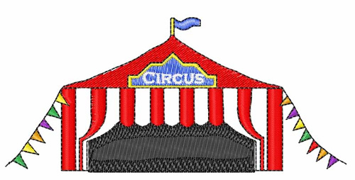 Circus Tent Machine Embroidery Design
