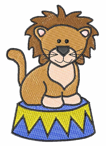 Circus Lion Machine Embroidery Design
