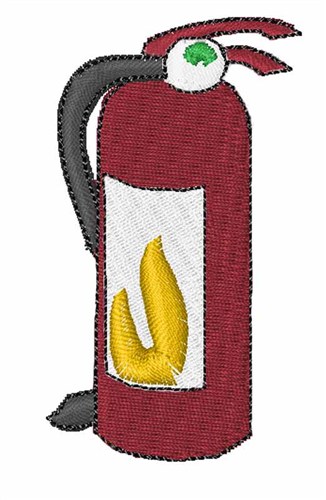 Fire Extinguisher Machine Embroidery Design
