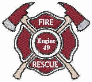 Picture of Fire Rescue Machine Embroidery Design