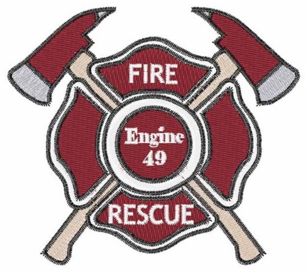Picture of Fire Rescue Machine Embroidery Design