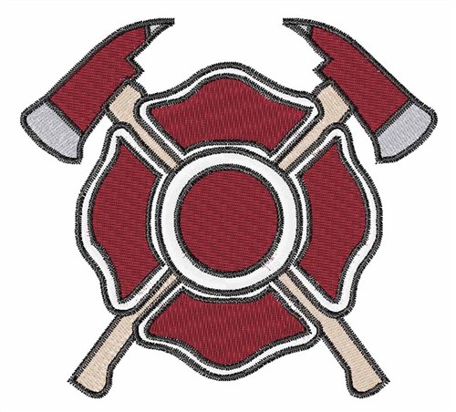 Fireman Logo Machine Embroidery Design