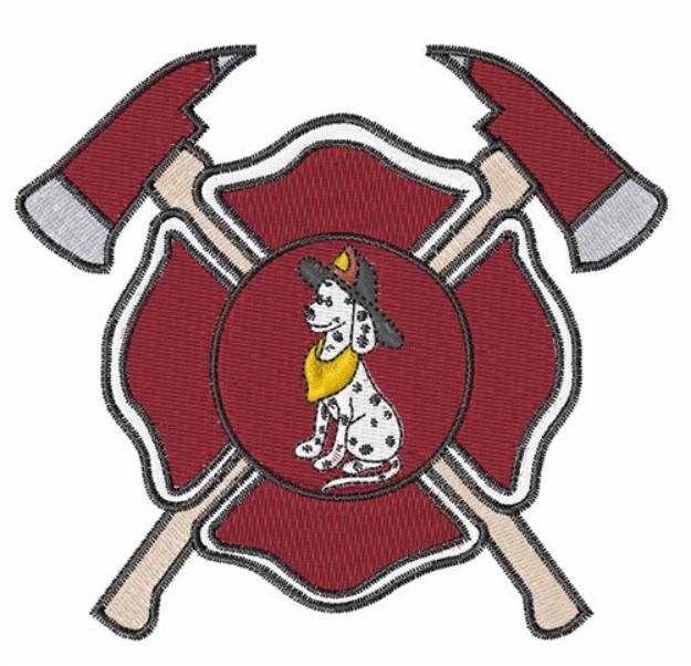 Picture of Firemans Dog Machine Embroidery Design