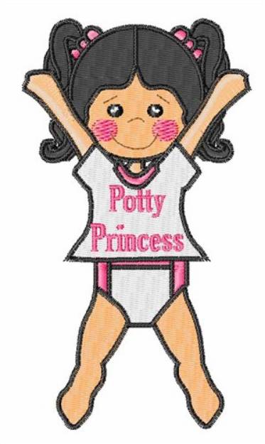 Picture of Potty Princess Machine Embroidery Design