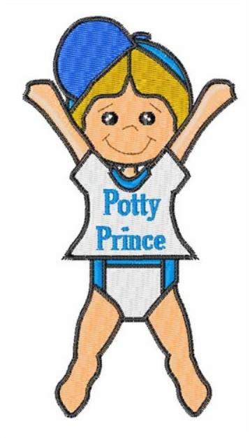 Picture of Potty Prince Machine Embroidery Design