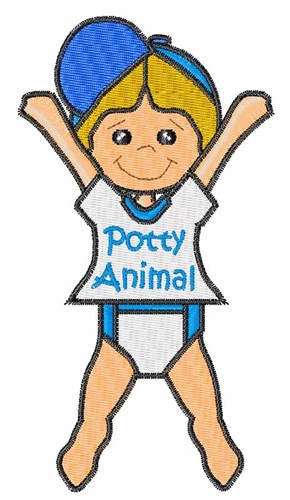 Potty Animal Machine Embroidery Design