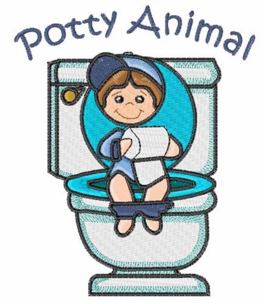 Picture of Potty Animal Machine Embroidery Design