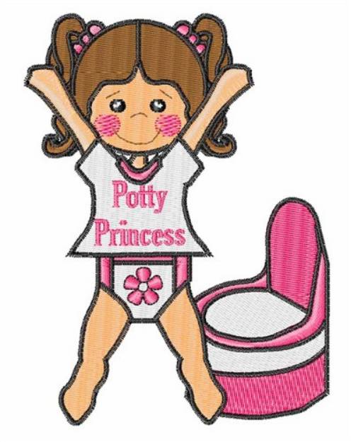 Picture of Potty Princess Machine Embroidery Design