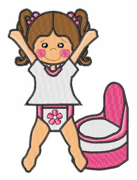 Picture of Potty Girl Machine Embroidery Design