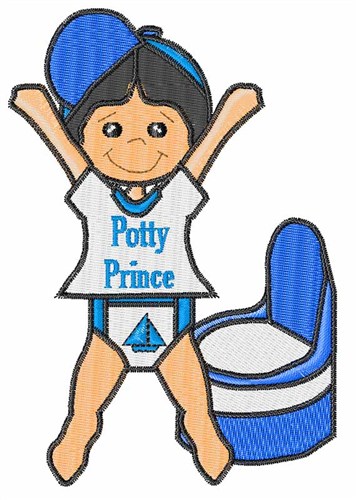 Potty Prince Machine Embroidery Design