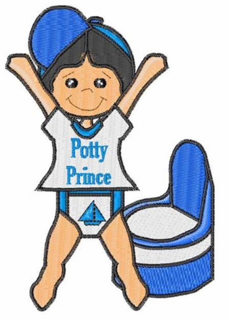 Picture of Potty Prince Machine Embroidery Design