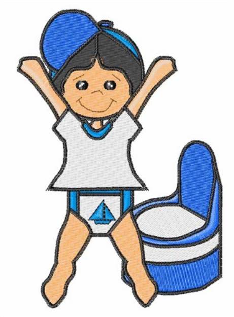 Picture of Potty Boy Machine Embroidery Design