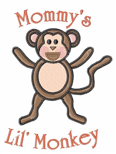Mommys Lil Monkey Machine Embroidery Design
