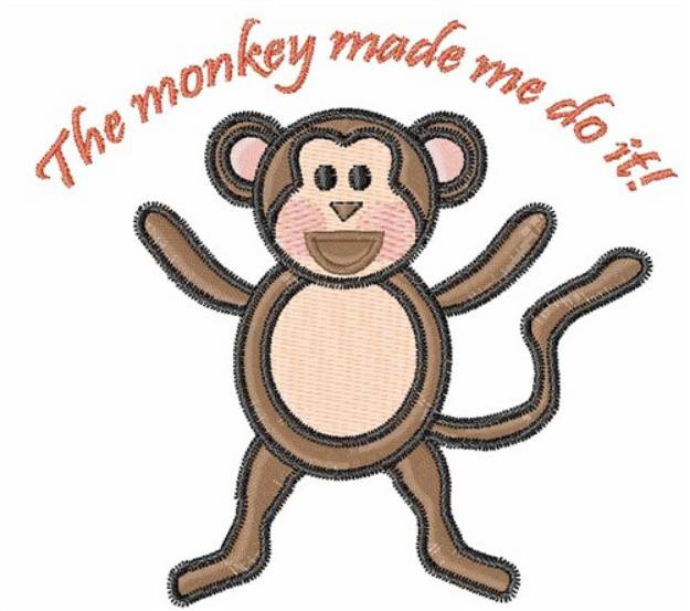 Picture of Monkey Made Me Machine Embroidery Design