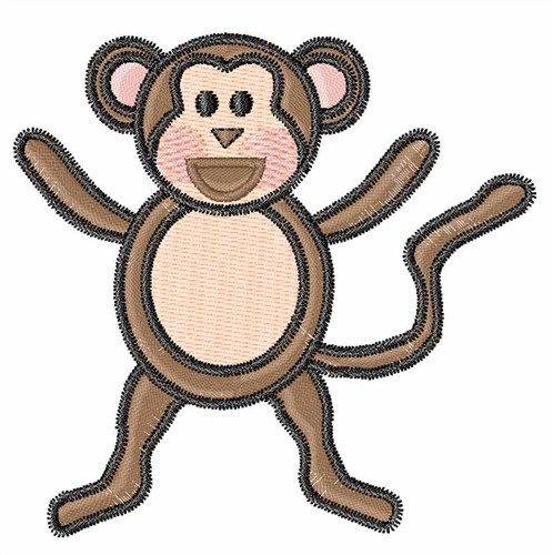 Monkey Machine Embroidery Design