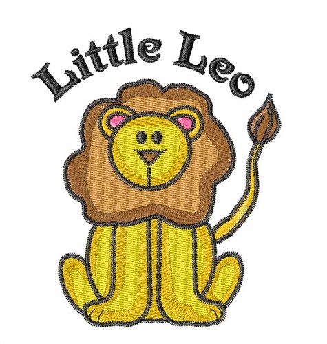 Little Leo Machine Embroidery Design