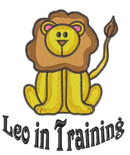Leo In Training Machine Embroidery Design