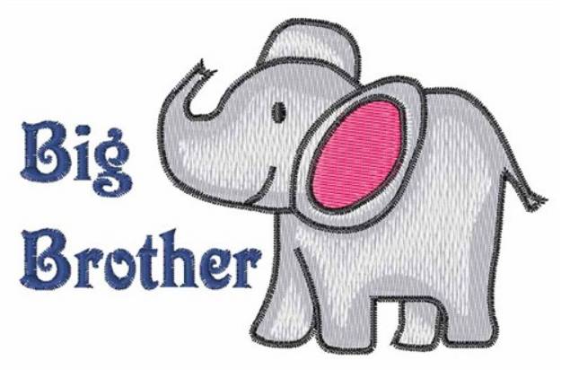 Picture of Elephant Big Brother Machine Embroidery Design