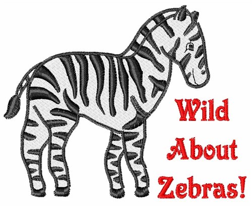 Wild About Zebras Machine Embroidery Design