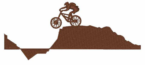 Mountain Biking Machine Embroidery Design