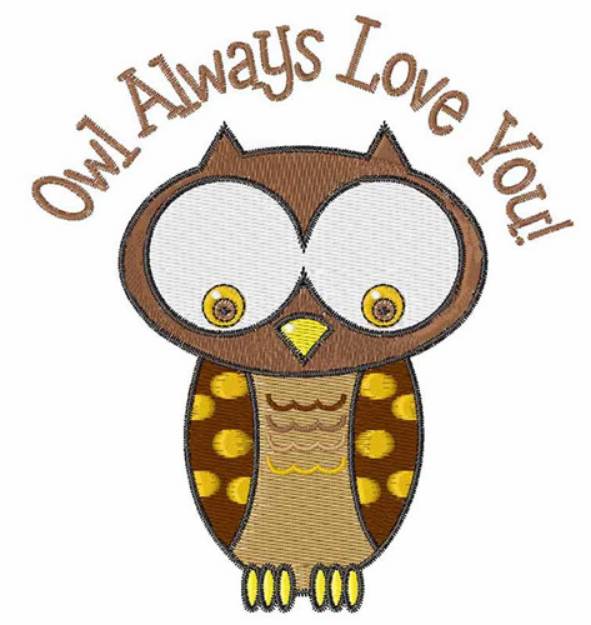 Picture of Owl Always Love You Machine Embroidery Design