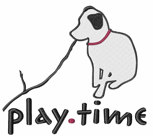 Dog Play Time Machine Embroidery Design