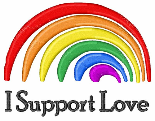 I Support Love Machine Embroidery Design