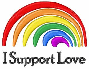 Picture of I Support Love Machine Embroidery Design