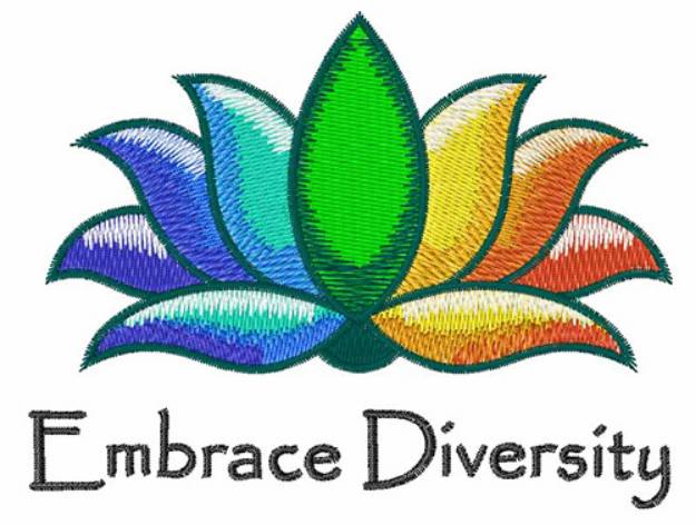 Picture of Rainbow Lotus Machine Embroidery Design