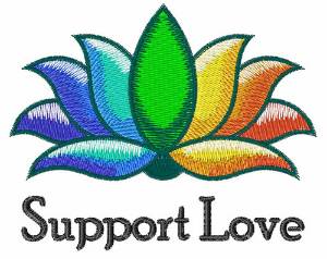 Picture of Support Love Machine Embroidery Design