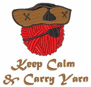 Picture of Keep Calm Carry Yarn Machine Embroidery Design