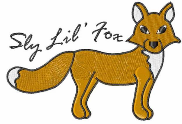 Picture of Sly Lil Fox Machine Embroidery Design