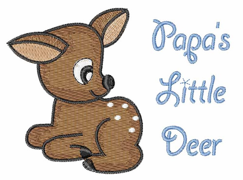 Papas Little Deer Machine Embroidery Design