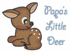 Picture of Papas Little Deer Machine Embroidery Design