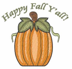 Picture of Happy Fall Yall Machine Embroidery Design