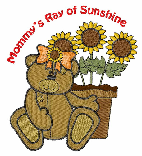 Mommys Sunshine Machine Embroidery Design