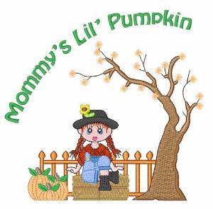 Picture of Mommys Lil Pumpkin Machine Embroidery Design