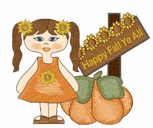 Picture of Happy Fall Ye All Machine Embroidery Design