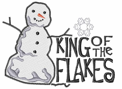 King Of Flakes Machine Embroidery Design