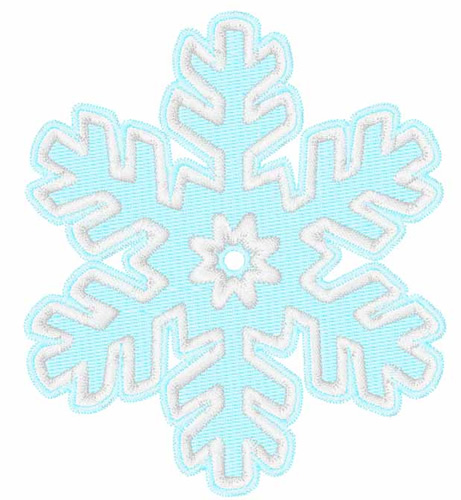 Single Snowflake Machine Embroidery Design