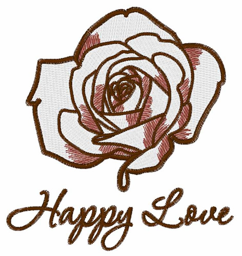 Happy Love Machine Embroidery Design